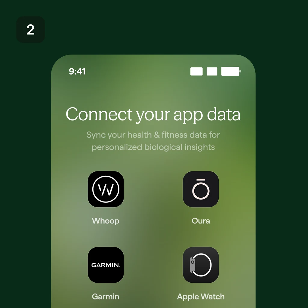 Step 2 — connect your wearables: Whoop, Oura, Garmin, Apple Watch
