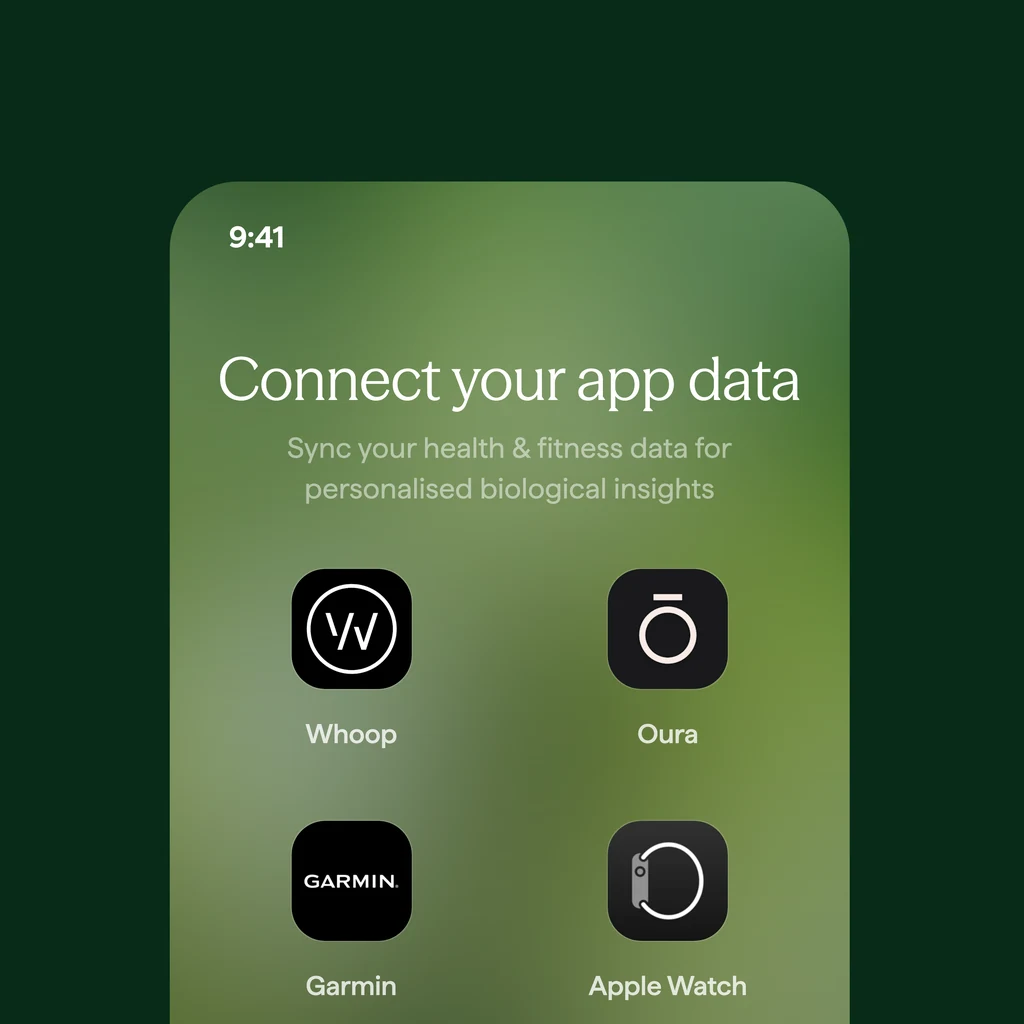 Step 2 — connect your wearables: Whoop, Oura, Garmin, Apple Watch