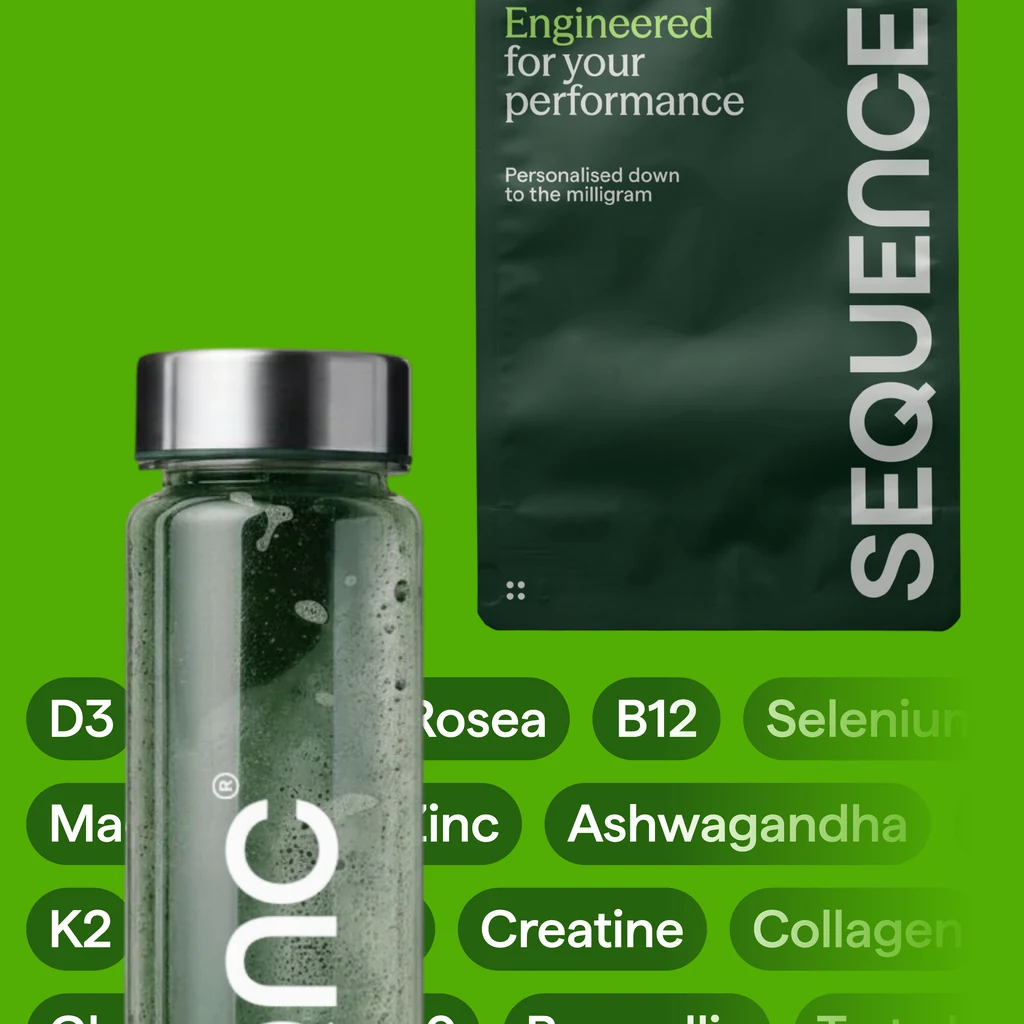Step 3 — get your personalised SEQUENCE supplement, with ingredients tailored to your data